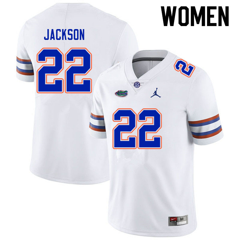 Women #22 Kahleil Jackson Florida Gators College Football Jerseys Sale-White